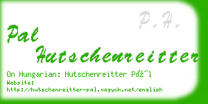 pal hutschenreitter business card